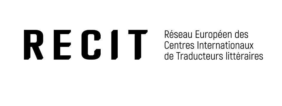 Logo of RECI, showing the text "Réseau Européen des Centres Internationaux de Traduction Littéraire" with stylized black letters on a white background.