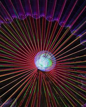 abstract neon lights wonder wheel