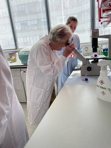 Margaret and Molly have visited Dr Green’s research lab several times, seeing first-hand the impact of their support and the dedication of the research team.