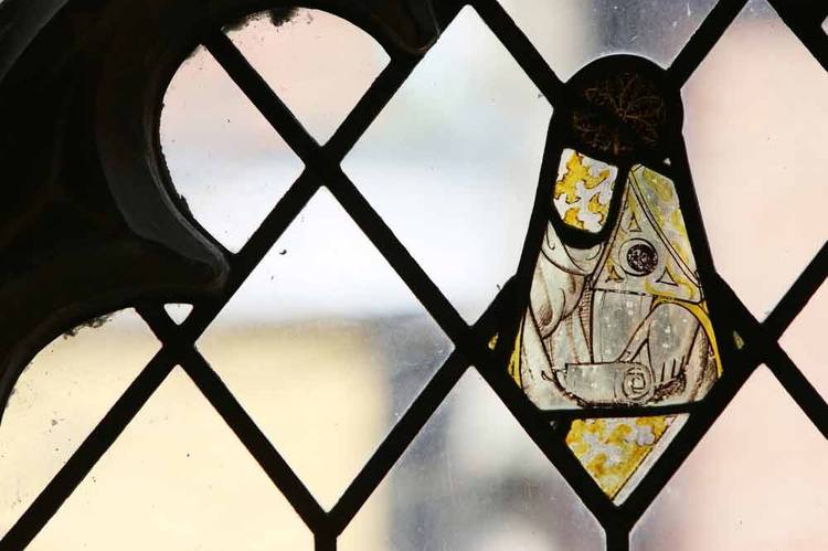 Glass fragment at St Simon and St Jude