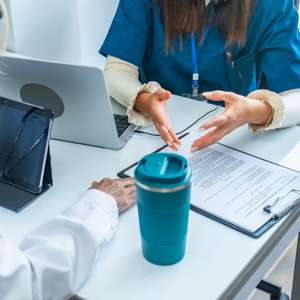 Healthcare staff discussion