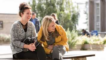 Students laughing