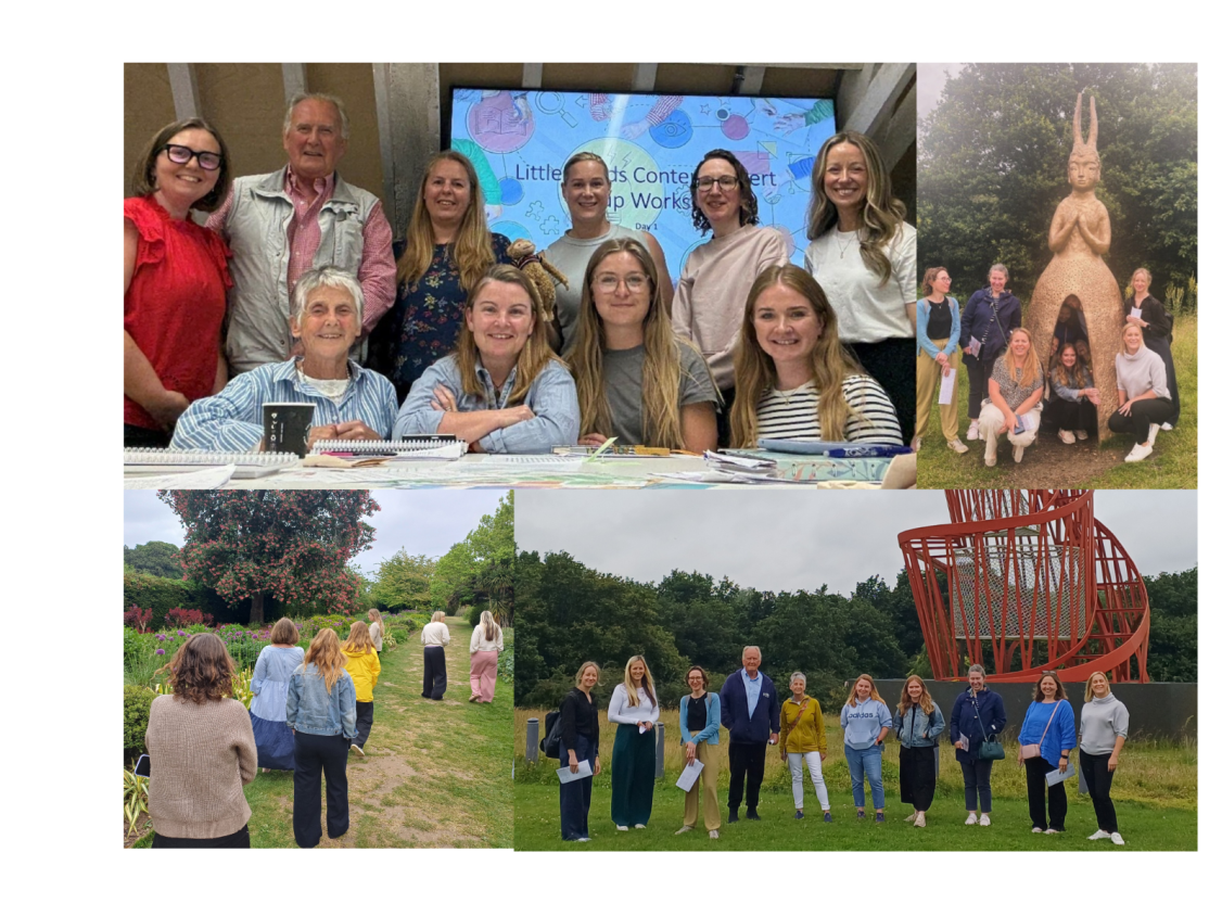 Images of adults supporting through consultation mural