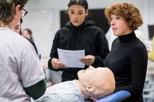 Nursing students "Recognising the Unwell Patient" at Edith Cavell Building.