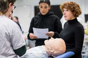 Nursing students "Recognising the Unwell Patient" at Edith Cavell Building.