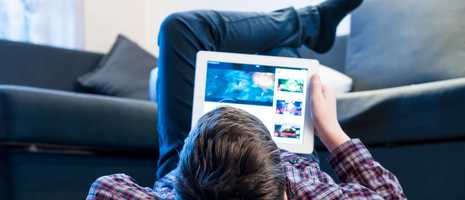 Child using an ipad