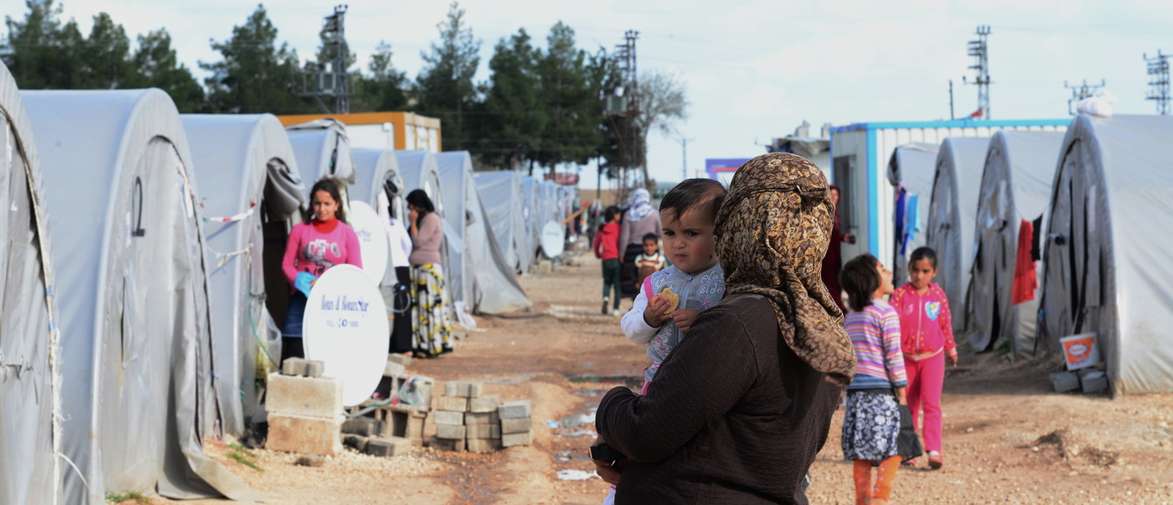 woman and child in camp 