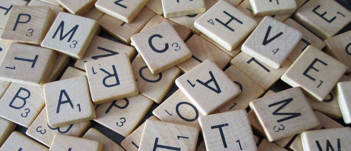 Scrabble pieces