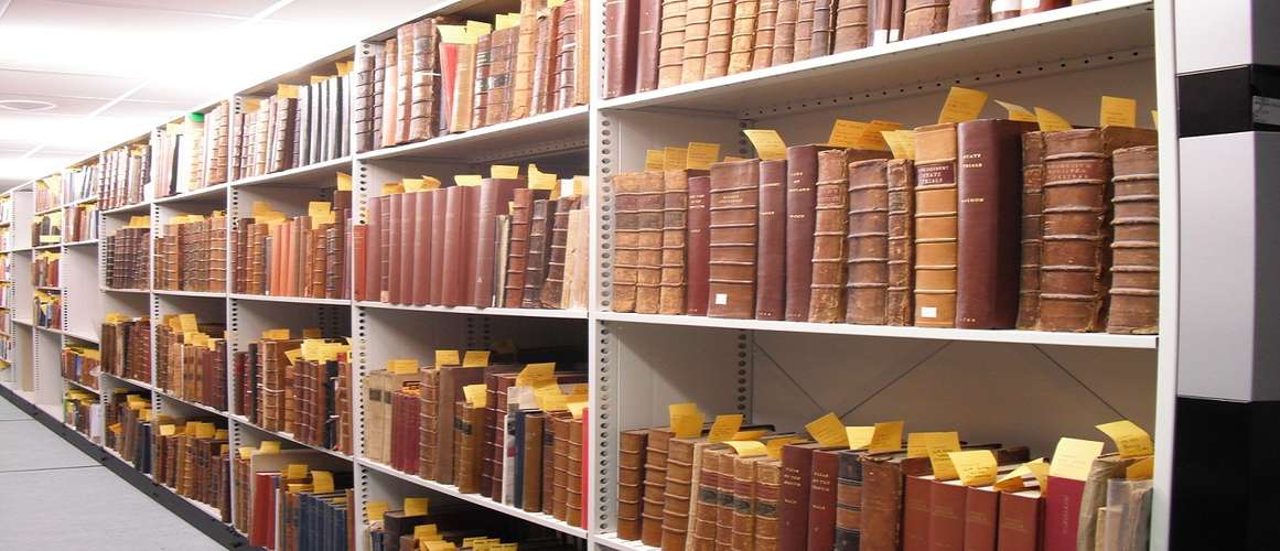 Rare books on shelf