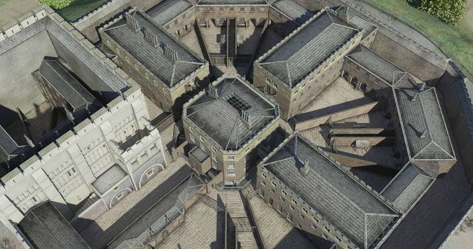 aerial image of graphic castle