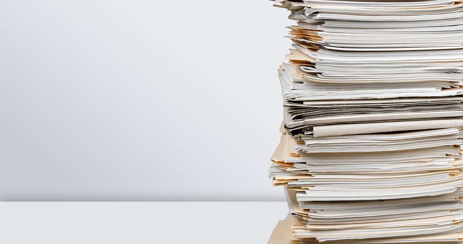 Pile of newspapers 