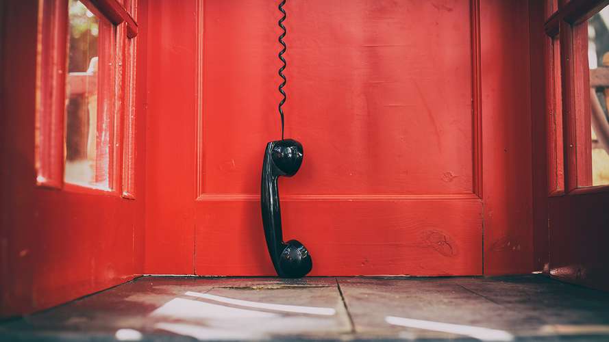 inside phone booth