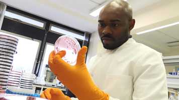 student in lab at Quantum Institute