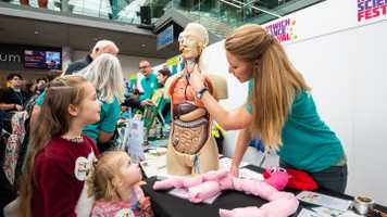 Volunteer at the Norwich Science Festival, 2019