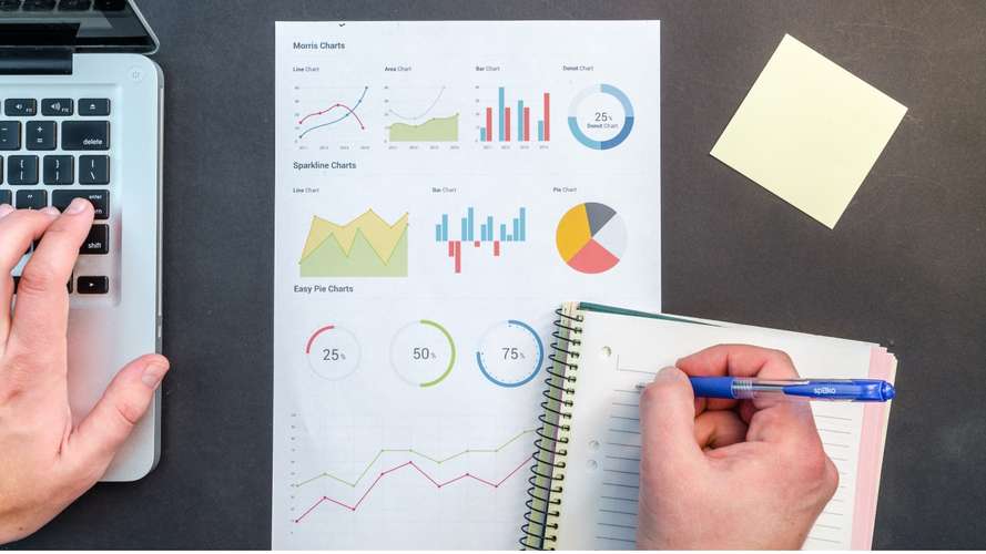 Statistics and graphs on a print out