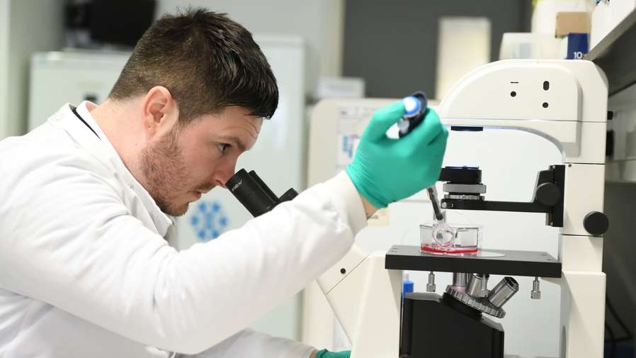Dr Darrell Green working in the lab