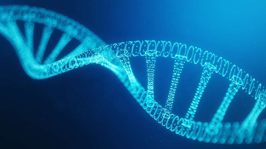 futuristic dna strand