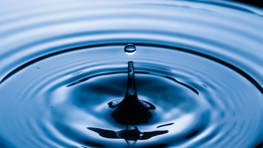 Water droplet creating a splash