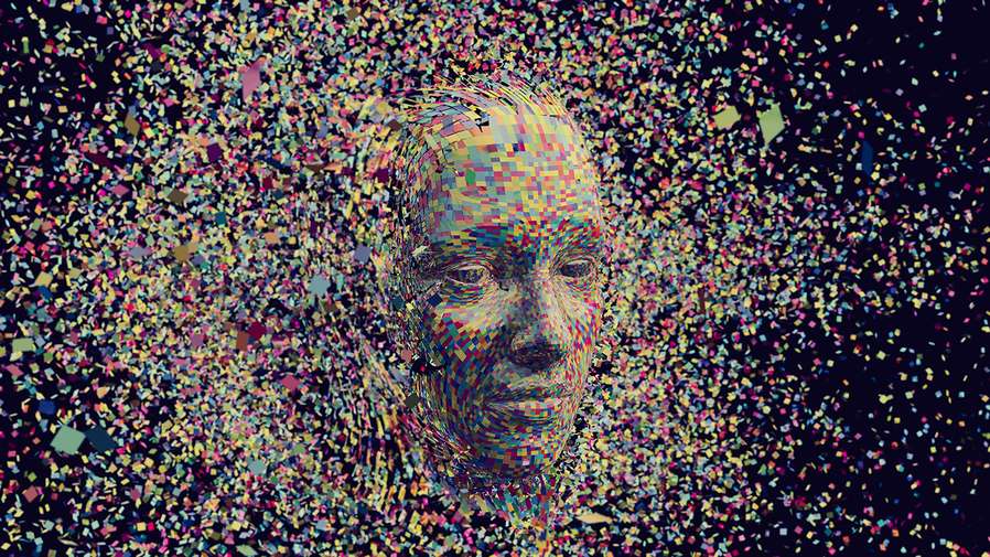 digitally rendered face