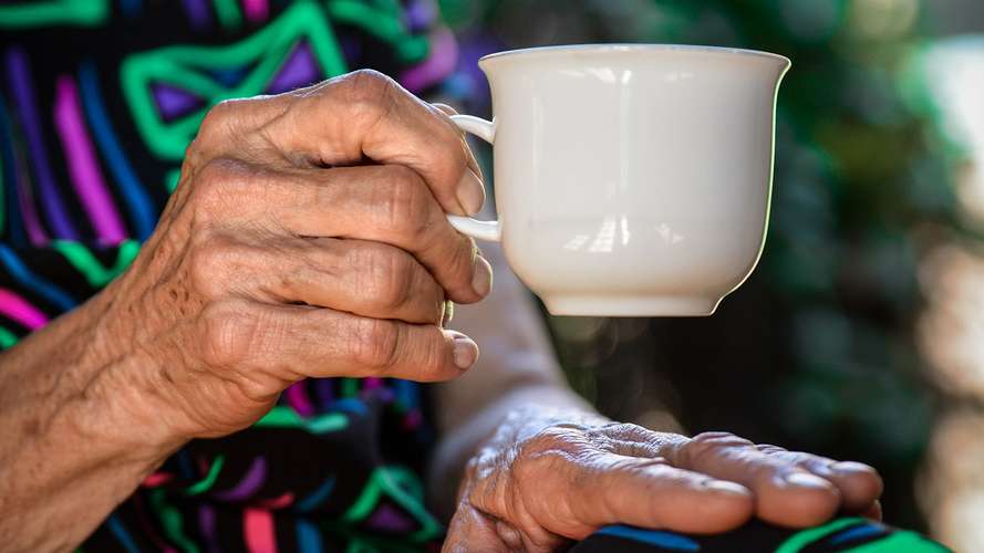 person holding cup of tea