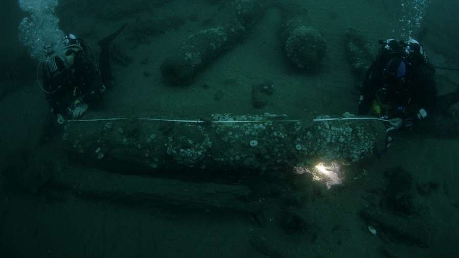 Sunken wreckage of The Gloucester