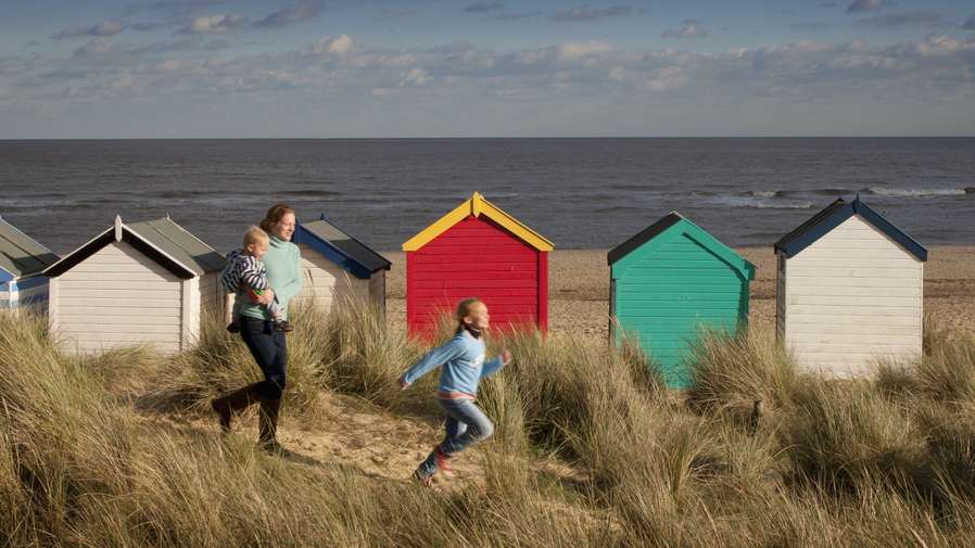 Coloured beach huts at Southwold