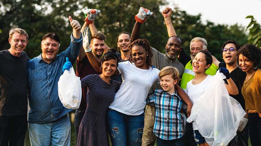 group of people smiling