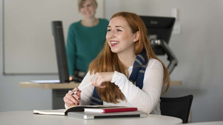 Student at laptop 