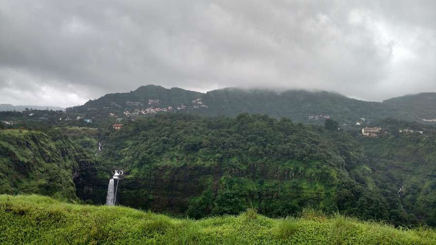 monsoon and waterfall in India
