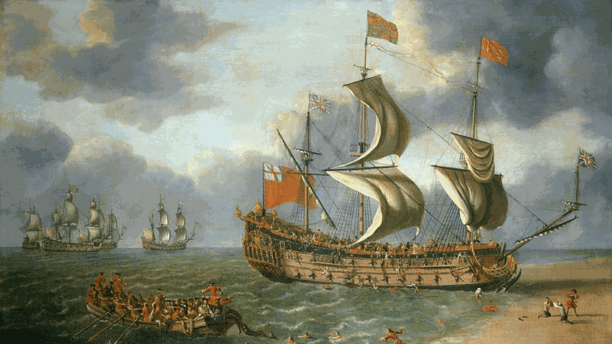 Painting of the Gloucester by Johan Danckerts