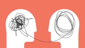 digital image two brains connected