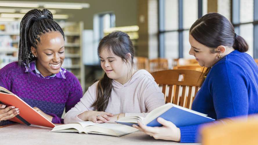 teen with down syndrome and friends