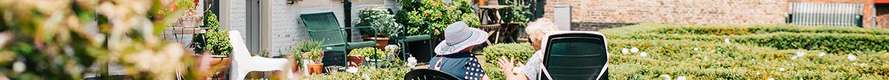 elderly people in garden