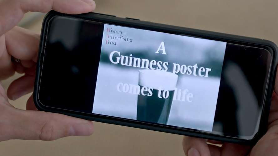 Guinness advert playing on phone