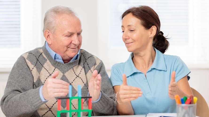 therapist with client 