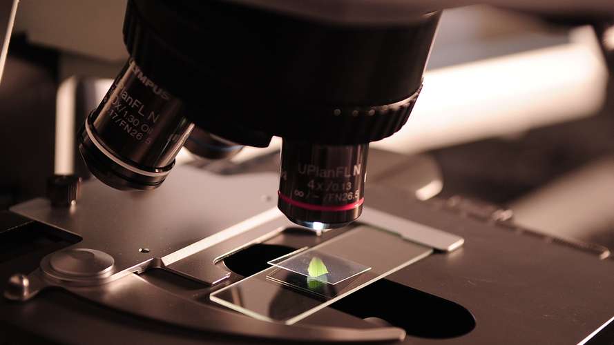 close up of microscope