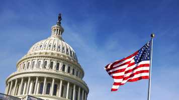 The American Flag and Capitol Hill