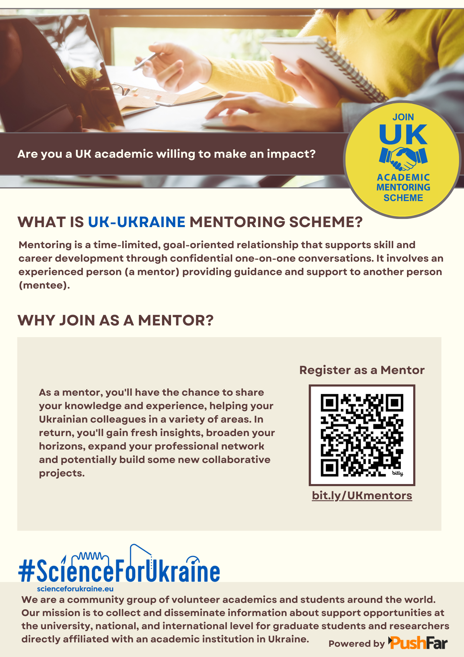 uk-ukraine mentoring scheme poster