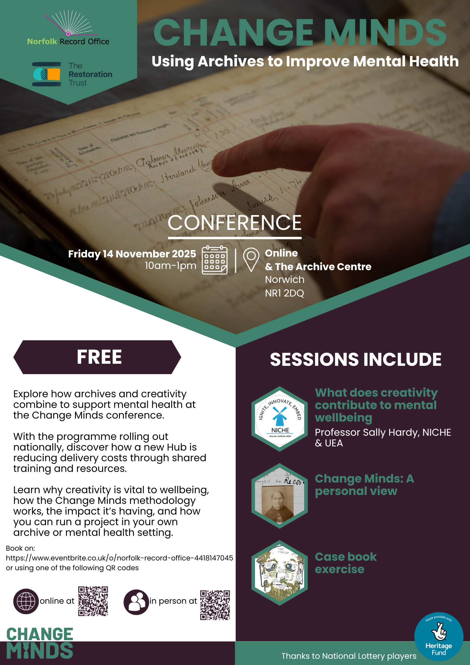 Poster about the Change Mind Conference