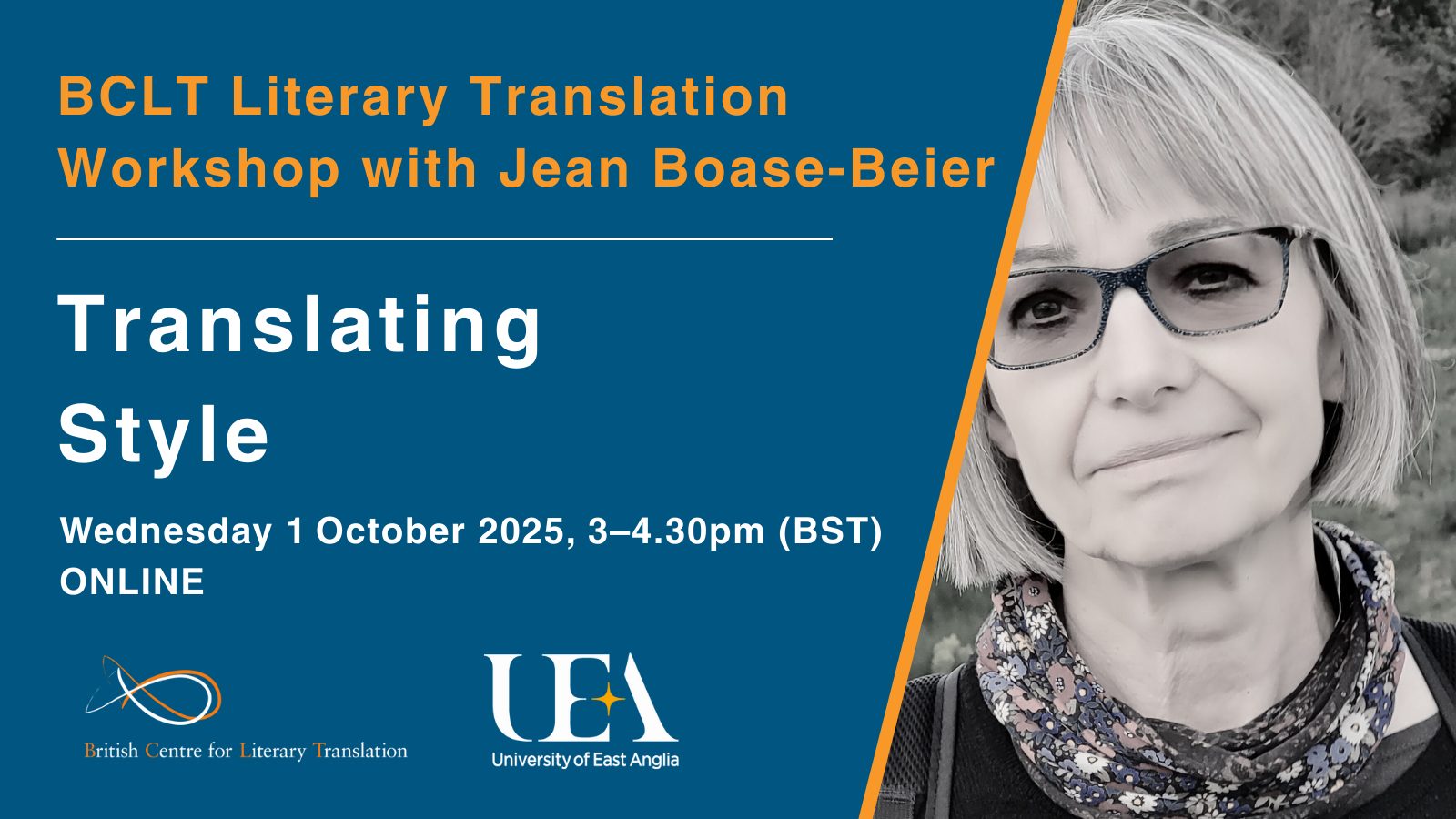 Banner for Translating Style with Jean Boase Beier