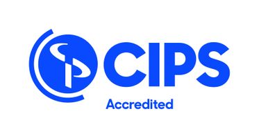 Blue "CIPS Accredited" logo with a stylized "C" and "P" inside a circular design on the left.