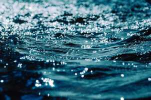 Light sparkling on surface of water