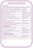 Accessible research checklist