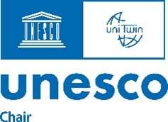 UNESCO Chair logo featuring the UNESCO emblem and the UniTwin network symbol in blue and white.