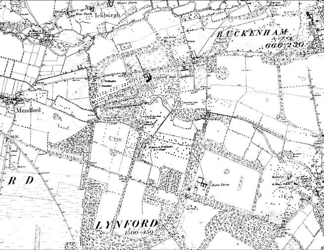 Map of Lynford