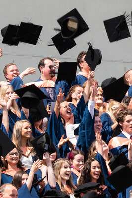 Students at graduation