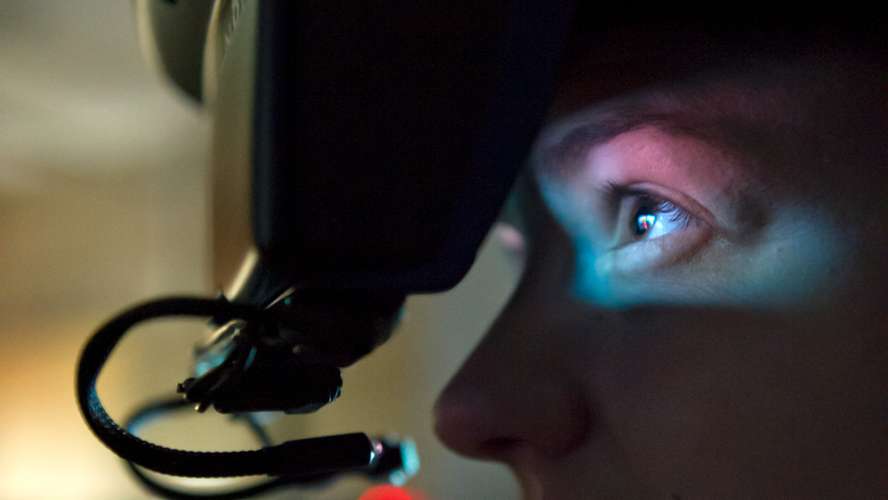 Psychology Students in the Virtual Reality Suite in the School of Psychology on Campus