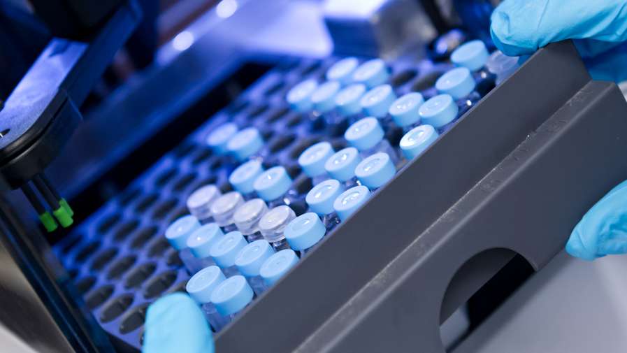 PHA Student using equipment in the Science labs on campus.