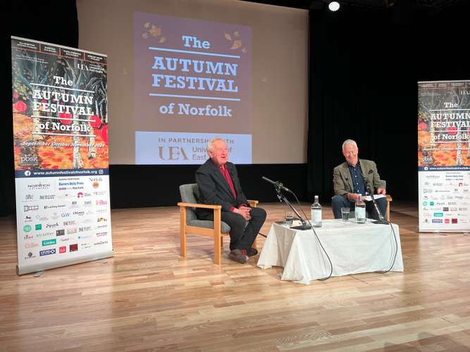 Simon Schama interviewed at UEA in September 2024