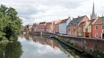 Houses on the river Wensum in Norwich